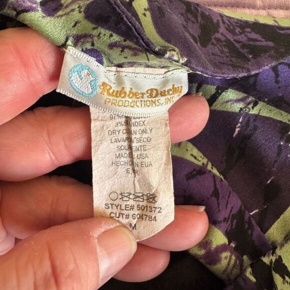 Vintage Rubber Ducky Strapless Satin Ruched Dress - Picture 6 of 6